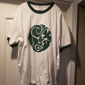 Hidden obscenity ringer t-shirt